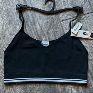 New Nobo, No Boundaries Seamless 2-Way Bralette Black Soot Size XS